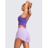 imageCRZ YOGA High Waisted Dolphin Athletic Running Shorts for Women 3quot High Split Comfy Mesh Liner for Gym Workout TrackLilac