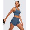 imageCRZ YOGA High Waisted Dolphin Athletic Running Shorts for Women 3quot High Split Comfy Mesh Liner for Gym Workout TrackStelindigo