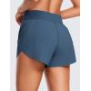 imageCRZ YOGA High Waisted Dolphin Athletic Running Shorts for Women 3quot High Split Comfy Mesh Liner for Gym Workout TrackStelindigo