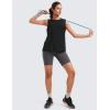 imageCRZ YOGA Pima Cotton High Neck Tank Basic Workout Sleeveless Tops for Women Soft Casual Athletic Yoga ShirtsBlack