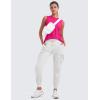imageCRZ YOGA Pima Cotton High Neck Tank Basic Workout Sleeveless Tops for Women Soft Casual Athletic Yoga ShirtsGranita Pink