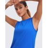 imageCRZ YOGA Pima Cotton High Neck Tank Basic Workout Sleeveless Tops for Women Soft Casual Athletic Yoga ShirtsStrong Blue