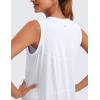 imageCRZ YOGA Pima Cotton High Neck Tank Basic Workout Sleeveless Tops for Women Soft Casual Athletic Yoga ShirtsWhite