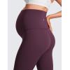 imageCRZ YOGA Womens Butterluxe Maternity Capris Leggings 23quot  Workout Active Yoga Crop Pants Over The Belly Pregnancy SoftDeep Purple