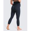 imageCRZ YOGA Womens Butterluxe Maternity Capris Leggings 23quot  Workout Active Yoga Crop Pants Over The Belly Pregnancy SoftTrue Navy