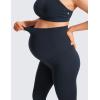 imageCRZ YOGA Womens Butterluxe Maternity Capris Leggings 23quot  Workout Active Yoga Crop Pants Over The Belly Pregnancy SoftTrue Navy