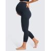 imageCRZ YOGA Womens Butterluxe Maternity Capris Leggings 23quot  Workout Active Yoga Crop Pants Over The Belly Pregnancy SoftTrue Navy