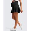 imageCRZ YOGA Womens Butterluxe Maternity High Waisted Tennis Skirts A Line Flowy Golf Athletic Casual Pregnancy Skort with PocketBlack
