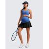imageCRZ YOGA Womens Butterluxe Maternity High Waisted Tennis Skirts A Line Flowy Golf Athletic Casual Pregnancy Skort with PocketBlack