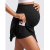 imageCRZ YOGA Womens Butterluxe Maternity High Waisted Tennis Skirts A Line Flowy Golf Athletic Casual Pregnancy Skort with PocketBlack