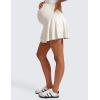 imageCRZ YOGA Womens Butterluxe Maternity High Waisted Tennis Skirts A Line Flowy Golf Athletic Casual Pregnancy Skort with PocketMilky White Bone