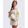 imageCRZ YOGA Womens Butterluxe Maternity High Waisted Tennis Skirts A Line Flowy Golf Athletic Casual Pregnancy Skort with PocketMilky White Bone