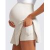 imageCRZ YOGA Womens Butterluxe Maternity High Waisted Tennis Skirts A Line Flowy Golf Athletic Casual Pregnancy Skort with PocketMilky White Bone