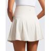 imageCRZ YOGA Womens Butterluxe Maternity High Waisted Tennis Skirts A Line Flowy Golf Athletic Casual Pregnancy Skort with PocketMilky White Bone