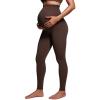 imageCRZ YOGA Butterluxe Extra Long Maternity Leggings for Tall Women 30 Workout Yoga Lounge Pants Over The Belly Pregnancy SoftHot Fudge Brown