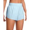 imageCRZ YOGA High Waisted Dolphin Athletic Running Shorts for Women 3quot High Split Comfy Mesh Liner for Gym Workout TrackBlue Linen