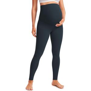 imageCRZ YOGA Butterluxe Extra Long Maternity Leggings for Tall Women 30 Workout Yoga Lounge Pants Over The Belly Pregnancy SoftTrue Navy