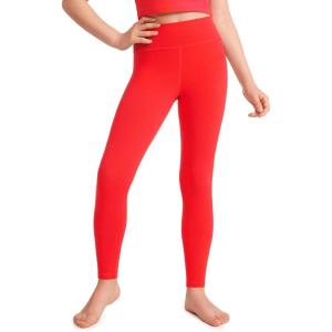 imageCRZ YOGA Girls Butterluxe Full Length Athletic Leggings  Kids High Waist Lounge Pants Active Dance Running Yoga TightsDark Red