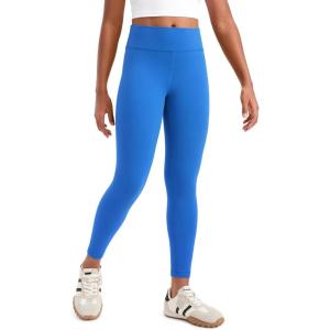 imageCRZ YOGA Girls Butterluxe Full Length Athletic Leggings  Kids High Waist Lounge Pants Active Dance Running Yoga TightsSparkle Blue