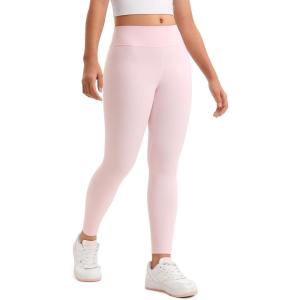 imageCRZ YOGA Girls Butterluxe Full Length Athletic Leggings  Kids High Waist Lounge Pants Active Dance Running Yoga TightsStrawberry Pink