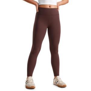 imageCRZ YOGA Girls Butterluxe Full Length Athletic Leggings  Kids High Waist Lounge Pants Active Dance Running Yoga TightsTaupe