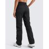 imageCRZ YOGA Lightweight Straight Leg Workout Pants for Women Casual Ruched Work Gym Athletic Joggers with PocketsBlack