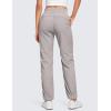 imageCRZ YOGA Lightweight Straight Leg Workout Pants for Women Casual Ruched Work Gym Athletic Joggers with PocketsDark Chrome