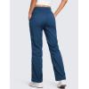 imageCRZ YOGA Lightweight Straight Leg Workout Pants for Women Casual Ruched Work Gym Athletic Joggers with PocketsFrench Navy