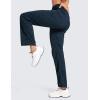 imageCRZ YOGA Lightweight Straight Leg Workout Pants for Women Casual Ruched Work Gym Athletic Joggers with PocketsInk Blue