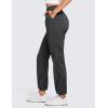 imageCRZ YOGA Lightweight Straight Leg Workout Pants for Women Casual Ruched Work Gym Athletic Joggers with PocketsInk Gray
