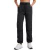 imageCRZ YOGA Lightweight Straight Leg Workout Pants for Women Casual Ruched Work Gym Athletic Joggers with PocketsBlack
