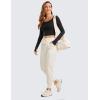 imageCRZ YOGA Butterluxe Long Sleeve Crop Tops for Women Slim Fit Workout Shirts Cropped Athletic Gym TShirtsBlack