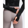 imageCRZ YOGA Butterluxe Long Sleeve Crop Tops for Women Slim Fit Workout Shirts Cropped Athletic Gym TShirtsBlack Tie Dye Flowers
