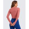 imageCRZ YOGA Butterluxe Long Sleeve Crop Tops for Women Slim Fit Workout Shirts Cropped Athletic Gym TShirtsBriar Rose