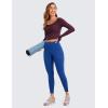 imageCRZ YOGA Butterluxe Long Sleeve Crop Tops for Women Slim Fit Workout Shirts Cropped Athletic Gym TShirtsDeep Purple