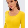 imageCRZ YOGA Butterluxe Long Sleeve Crop Tops for Women Slim Fit Workout Shirts Cropped Athletic Gym TShirtsHigh Visibility Yellow