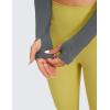 imageCRZ YOGA Butterluxe Long Sleeve Crop Tops for Women Slim Fit Workout Shirts Cropped Athletic Gym TShirtsLava Smoke Grey