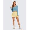 imageCRZ YOGA Butterluxe Long Sleeve Crop Tops for Women Slim Fit Workout Shirts Cropped Athletic Gym TShirtsPure Blue