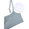 imageCRZ YOGA Womens Butterluxe Adjustable Spaghetti Strap Sports Bra  Scoop Neck Wireless Padded Yoga Workout Crop TopBelgian Blue