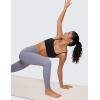 imageCRZ YOGA Womens Butterluxe Adjustable Spaghetti Strap Sports Bra  Scoop Neck Wireless Padded Yoga Workout Crop TopBlack
