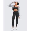 imageCRZ YOGA Womens Butterluxe Adjustable Spaghetti Strap Sports Bra  Scoop Neck Wireless Padded Yoga Workout Crop TopBlack Foil Pattern