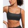 imageCRZ YOGA Womens Butterluxe Adjustable Spaghetti Strap Sports Bra  Scoop Neck Wireless Padded Yoga Workout Crop TopBlack Foil Pattern