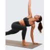 imageCRZ YOGA Womens Butterluxe Adjustable Spaghetti Strap Sports Bra  Scoop Neck Wireless Padded Yoga Workout Crop TopBlack Tie Dye Flowers