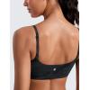 imageCRZ YOGA Womens Butterluxe Adjustable Spaghetti Strap Sports Bra  Scoop Neck Wireless Padded Yoga Workout Crop TopDark Grey Camouflage 2