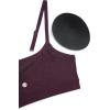 imageCRZ YOGA Womens Butterluxe Adjustable Spaghetti Strap Sports Bra  Scoop Neck Wireless Padded Yoga Workout Crop TopDeep Purple