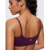 imageCRZ YOGA Womens Butterluxe Adjustable Spaghetti Strap Sports Bra  Scoop Neck Wireless Padded Yoga Workout Crop TopDeep Purple