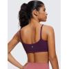 imageCRZ YOGA Womens Butterluxe Adjustable Spaghetti Strap Sports Bra  Scoop Neck Wireless Padded Yoga Workout Crop TopDeep Purple