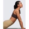 imageCRZ YOGA Womens Butterluxe Adjustable Spaghetti Strap Sports Bra  Scoop Neck Wireless Padded Yoga Workout Crop TopHot Fudge Brown