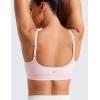 imageCRZ YOGA Womens Butterluxe Adjustable Spaghetti Strap Sports Bra  Scoop Neck Wireless Padded Yoga Workout Crop TopStrawberry Pink