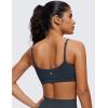 imageCRZ YOGA Womens Butterluxe Adjustable Spaghetti Strap Sports Bra  Scoop Neck Wireless Padded Yoga Workout Crop TopTrue Navy